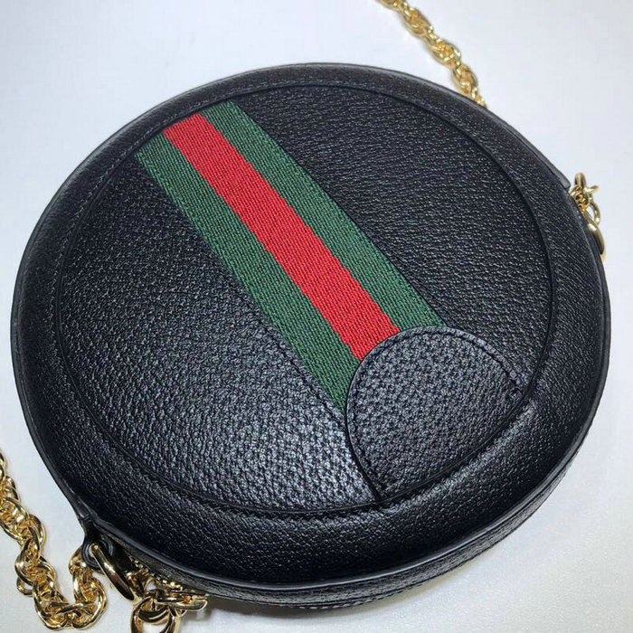 Gucci Ophidia Mini Round Shoulder Bag Black 550618