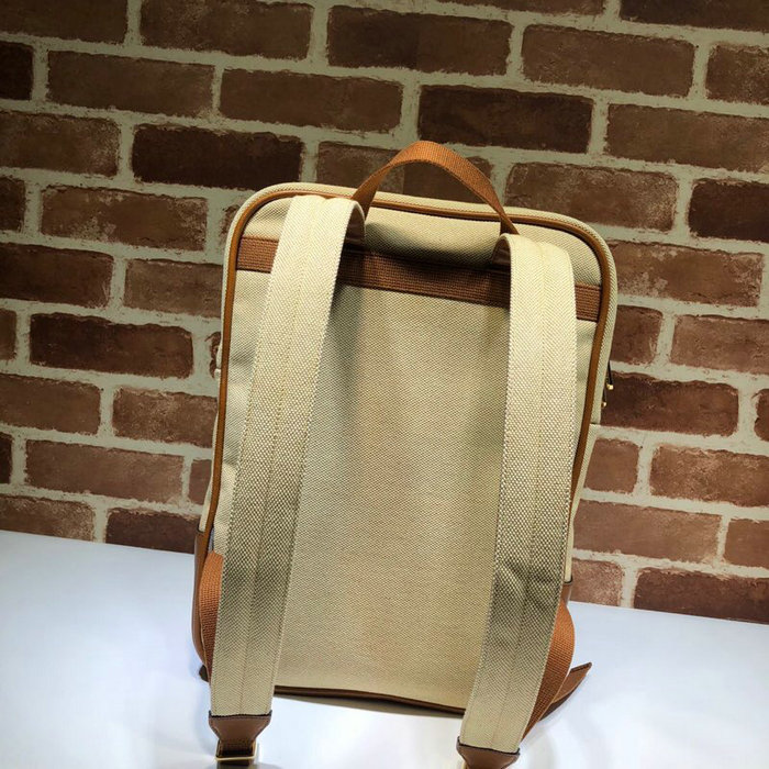 Gucci Vintage Canvas Backpack Beige 575063