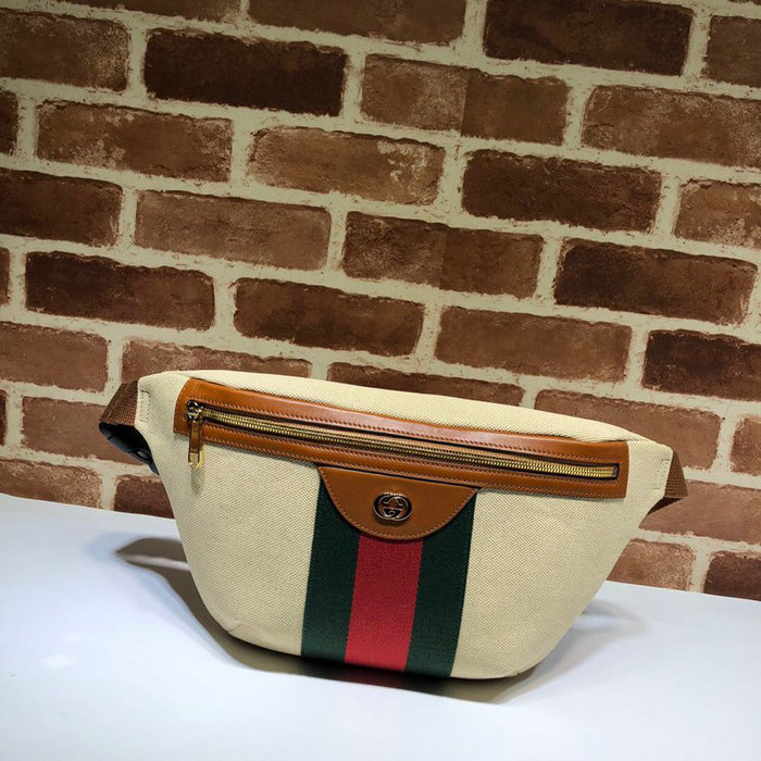 Gucci Vintage Canvas Belt Bag Beige 575082