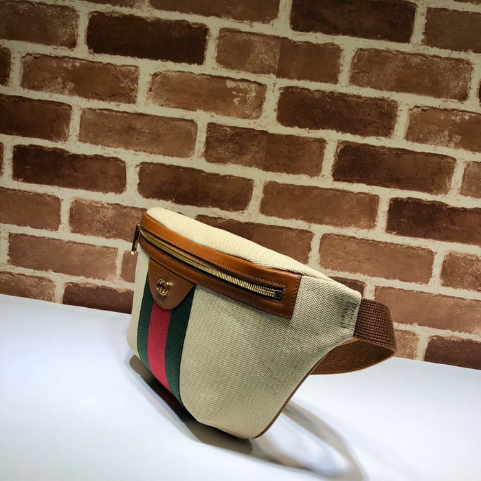 Gucci Vintage Canvas Belt Bag Beige 575082