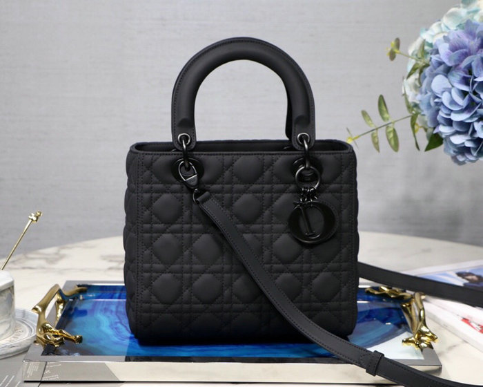 Lady Dior Ultra-Matte Bag Black D92401