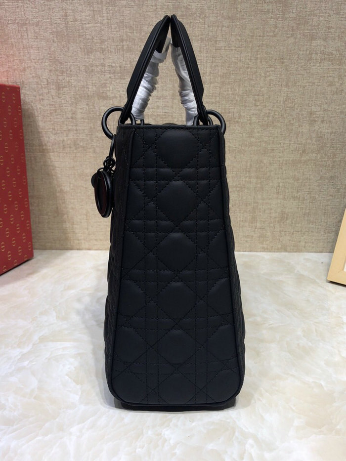 Lady Dior Ultra-Matte Tote Bag Black D93201