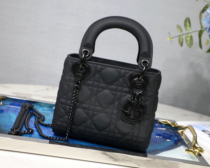 Mini Lady Dior Ultra-Matte Bag Black D91702