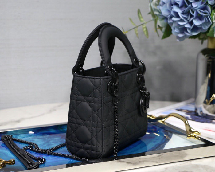 Mini Lady Dior Ultra-Matte Bag Black D91702