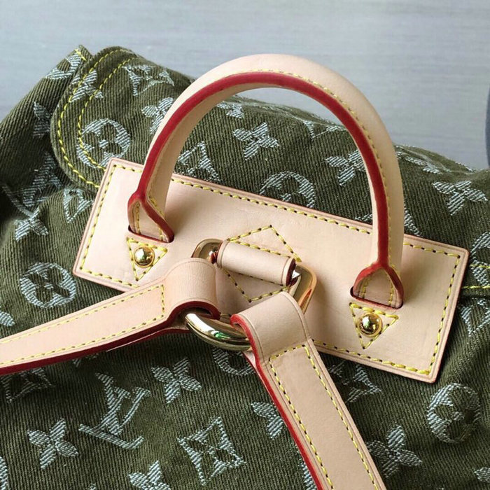 Louis Vuitton Monogram Denim Backpack Green M44460