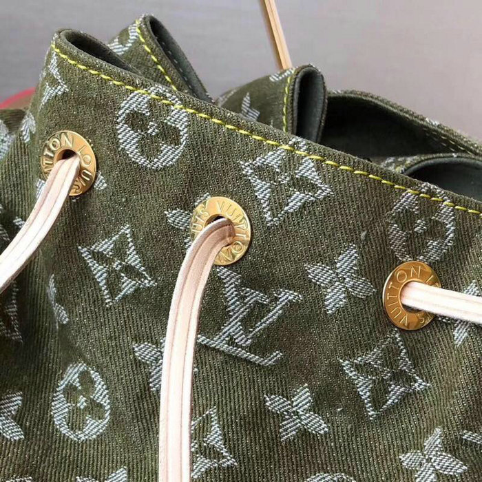 Louis Vuitton Monogram Denim Backpack Green M44460