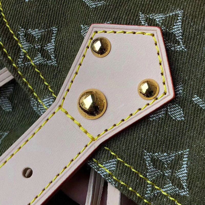 Louis Vuitton Monogram Denim Backpack Green M44460