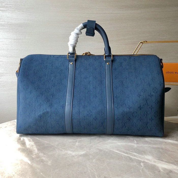 Louis Vuitton Monogram Denim Keepall Bandouliere 50 M44645