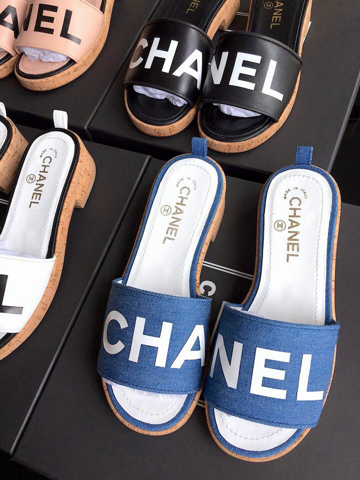 Chanel Denim Mules G34876