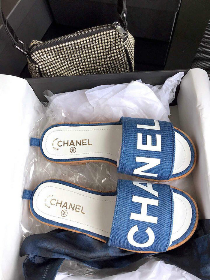 Chanel Denim Mules G34876