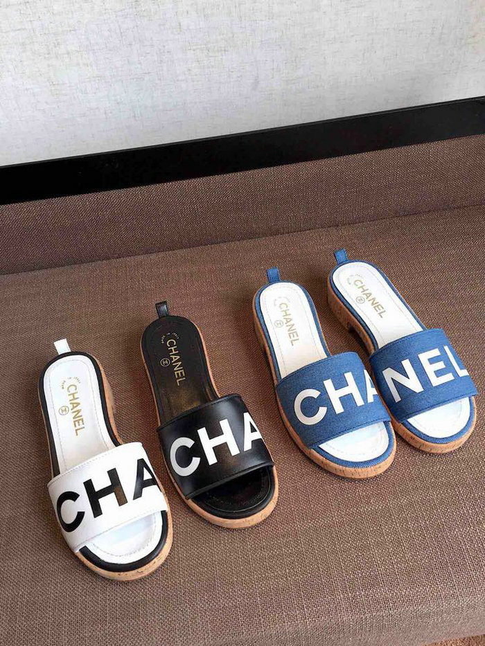 Chanel Denim Mules G34876