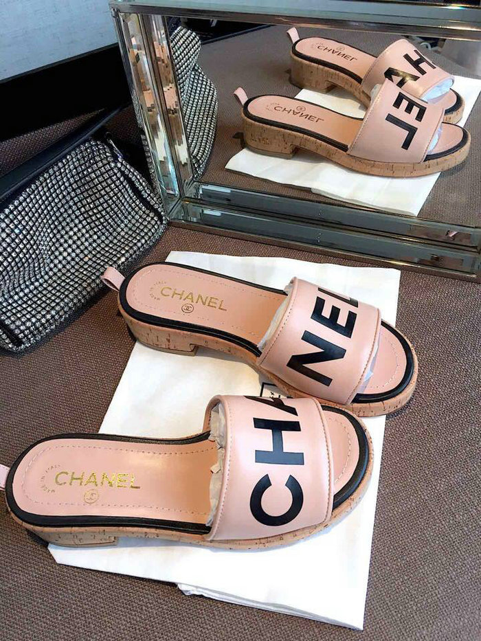 Chanel Lambskin Mules Pink G34876