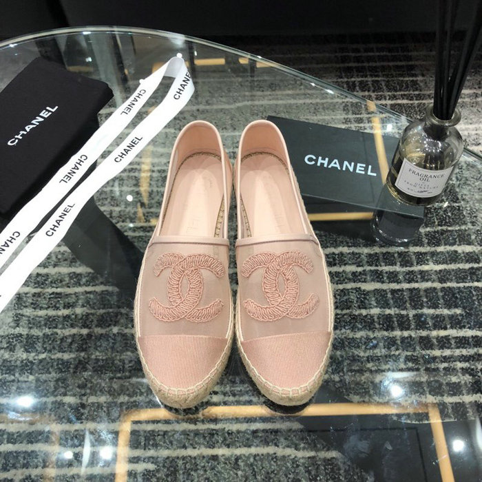 Chanel Mesh & Grosgrain espadrilles Pink C15063