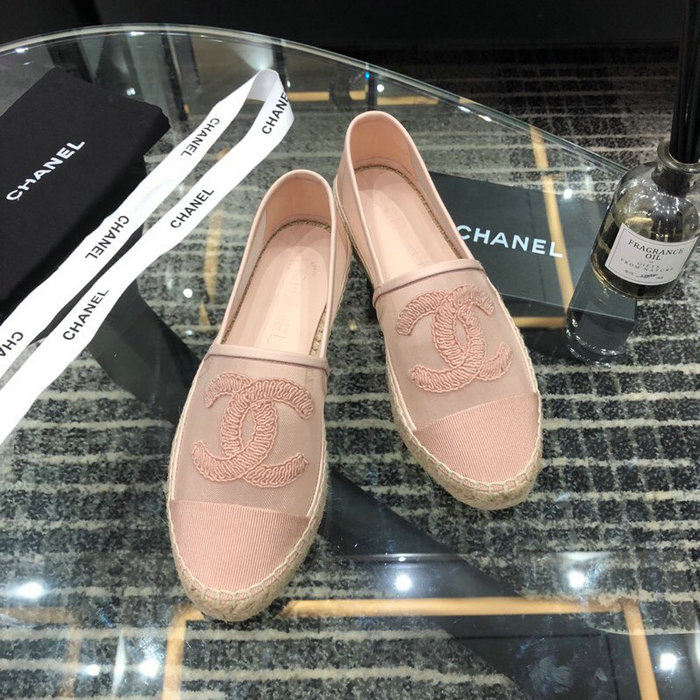 Chanel Mesh & Grosgrain espadrilles Pink C15063