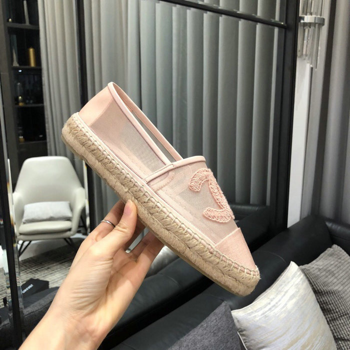 Chanel Mesh & Grosgrain espadrilles Pink C15063