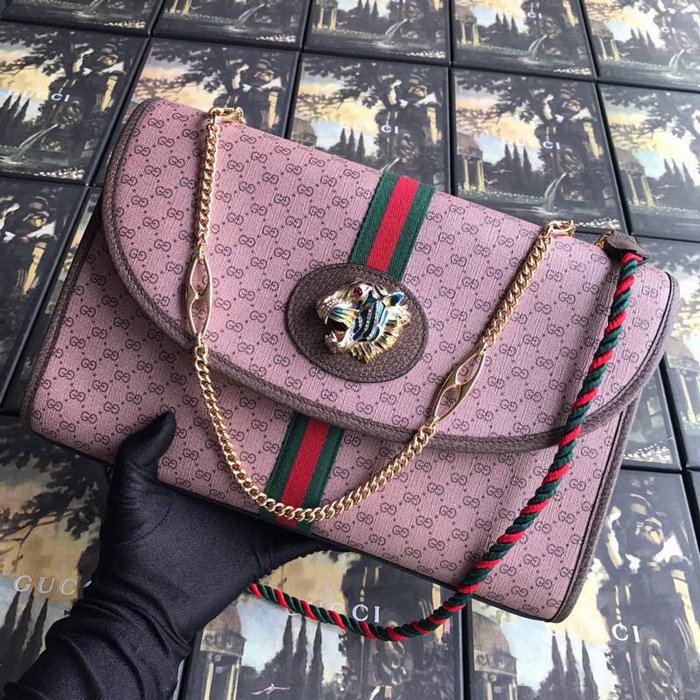 Gucci Rajah GG Medium Shoulder Bag Pink 564697