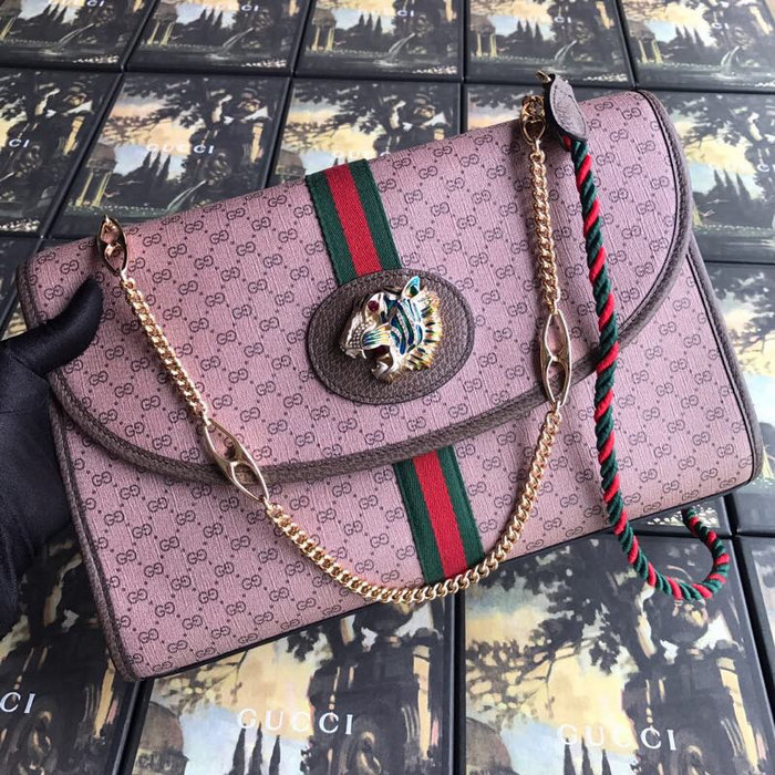 Gucci Rajah GG Medium Shoulder Bag Pink 564697