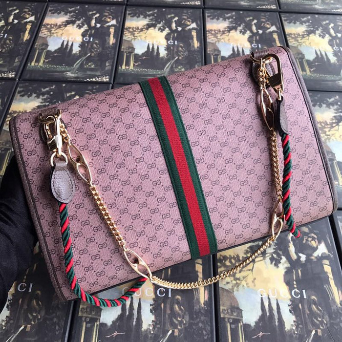 Gucci Rajah GG Medium Shoulder Bag Pink 564697