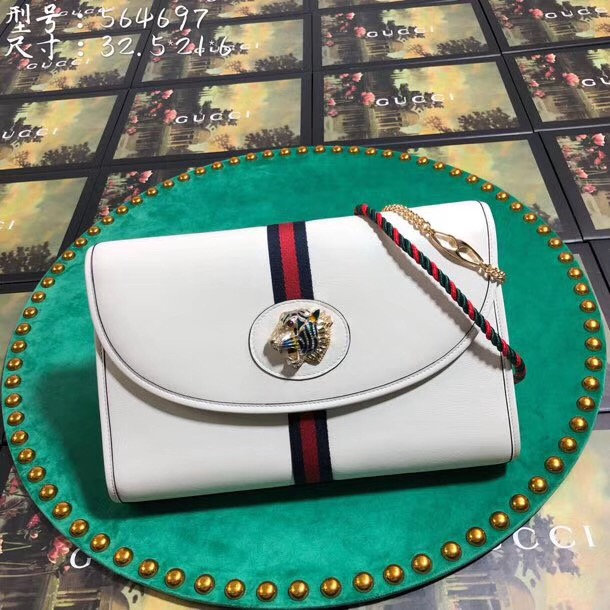 Gucci Rajah Medium Shoulder Bag White 564697