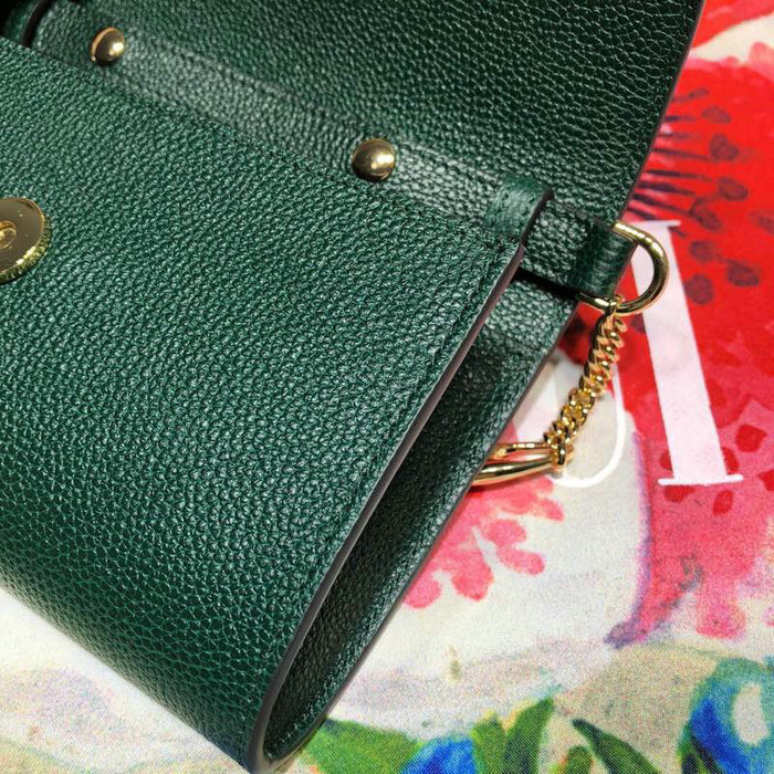 Gucci Zumi Grainy Leather Mini Shoulder Bag Green 564718