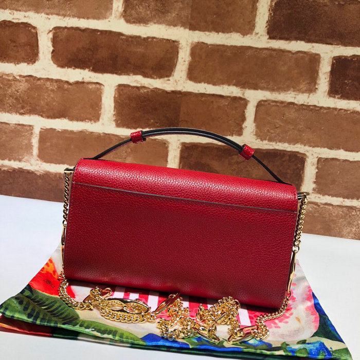 Gucci Zumi Grainy Leather Mini Shoulder Bag Red 564718