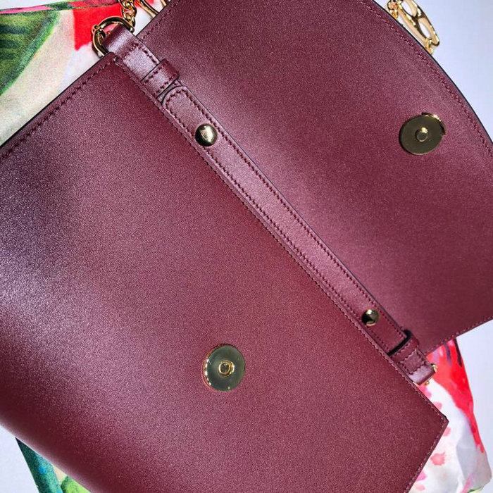 Gucci Zumi Smooth Leather Small Shoulder Bag Burgundy 572375