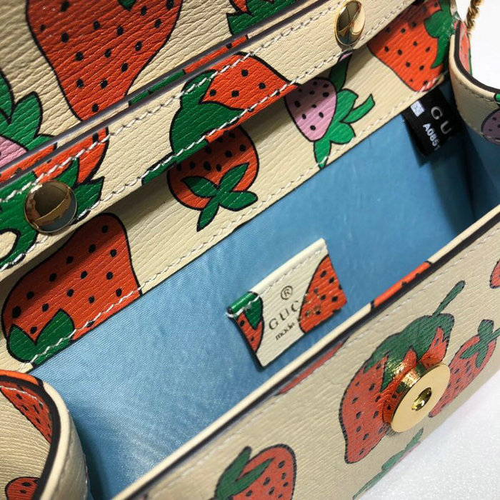 Gucci Zumi Strawberry Print Mini Bag 564718