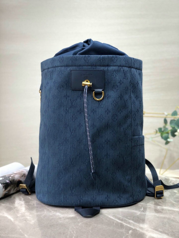 Louis Vuitton Monogram Denim Chalk Backpack Blue M44617