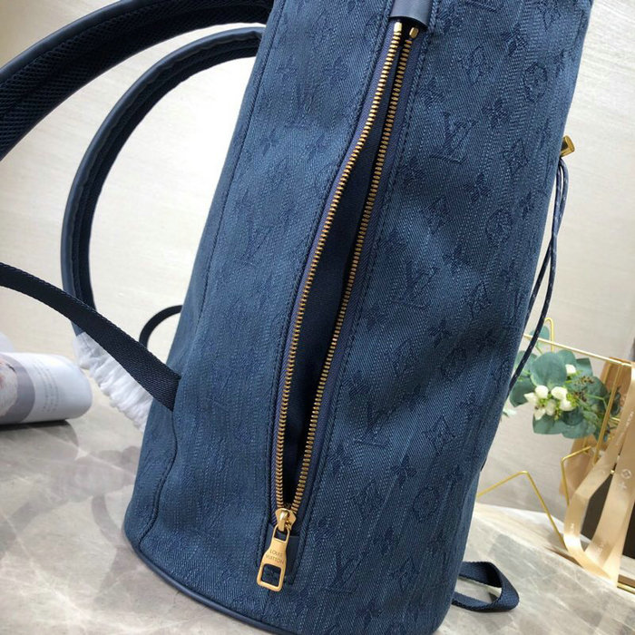 Louis Vuitton Monogram Denim Chalk Backpack Blue M44617