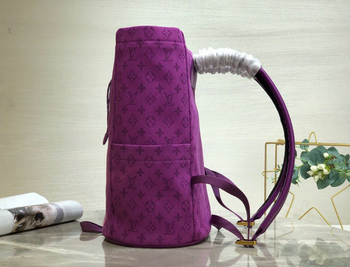 Louis Vuitton Monogram Denim Chalk Backpack Purple M44617