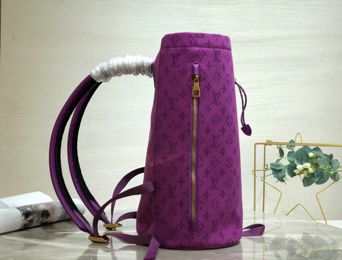 Louis Vuitton Monogram Denim Chalk Backpack Purple M44617