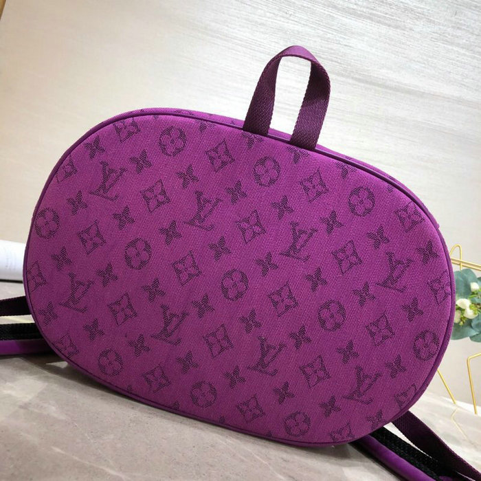 Louis Vuitton Monogram Denim Chalk Backpack Purple M44617