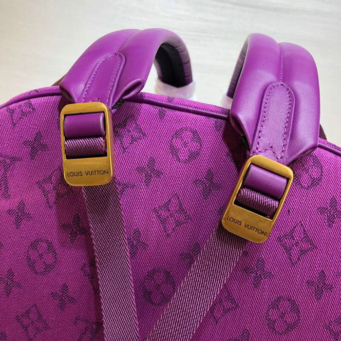 Louis Vuitton Monogram Denim Chalk Backpack Purple M44617