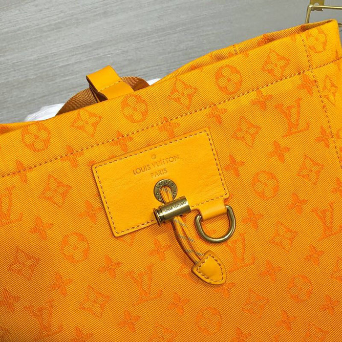 Louis Vuitton Monogram Denim Chalk Backpack Yellow M44617