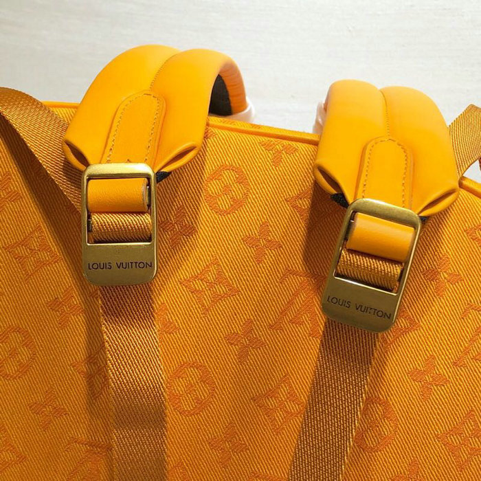 Louis Vuitton Monogram Denim Chalk Backpack Yellow M44617