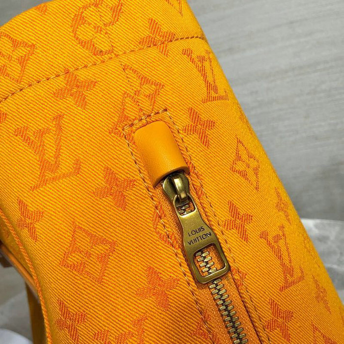 Louis Vuitton Monogram Denim Chalk Backpack Yellow M44617