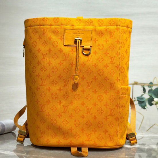 Louis Vuitton Monogram Denim Chalk Backpack Yellow M44617