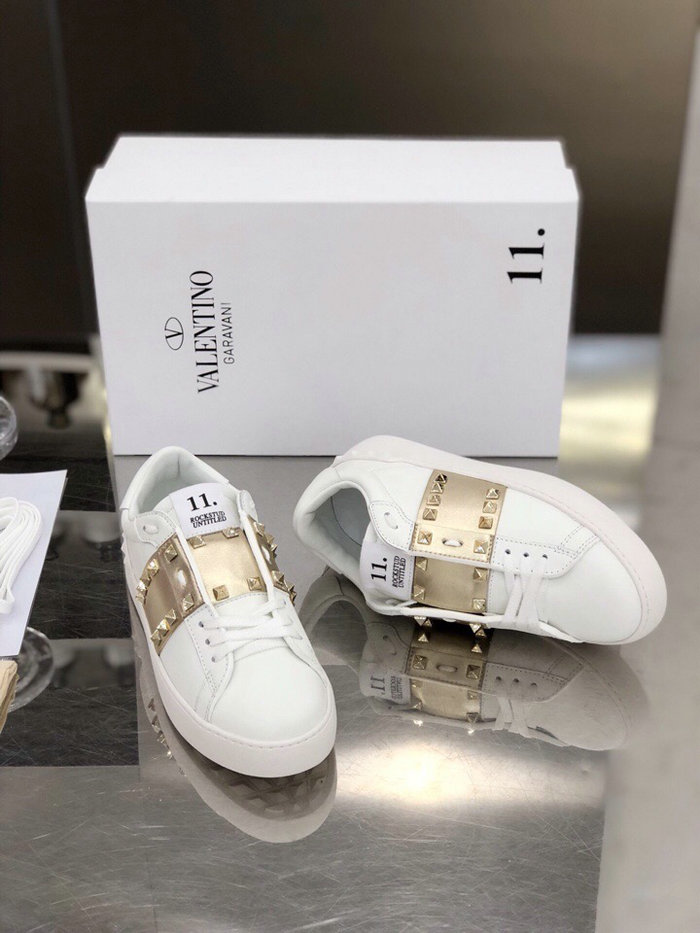 Valentino Garavani Rockstud Leather Sneakers White VS18061