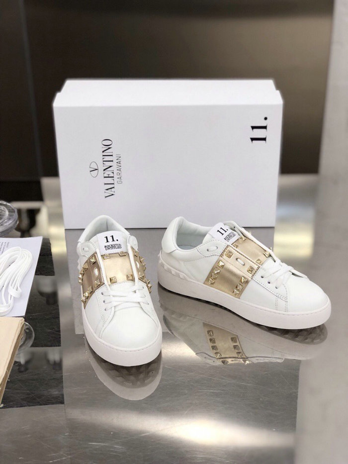 Valentino Garavani Rockstud Leather Sneakers White VS18061