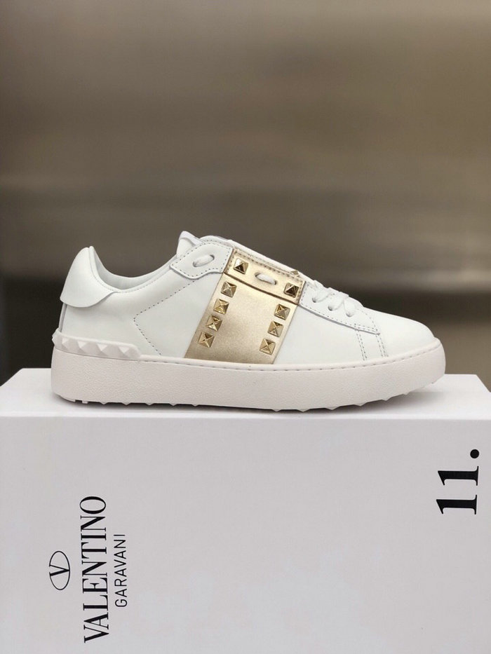 Valentino Garavani Rockstud Leather Sneakers White VS18061