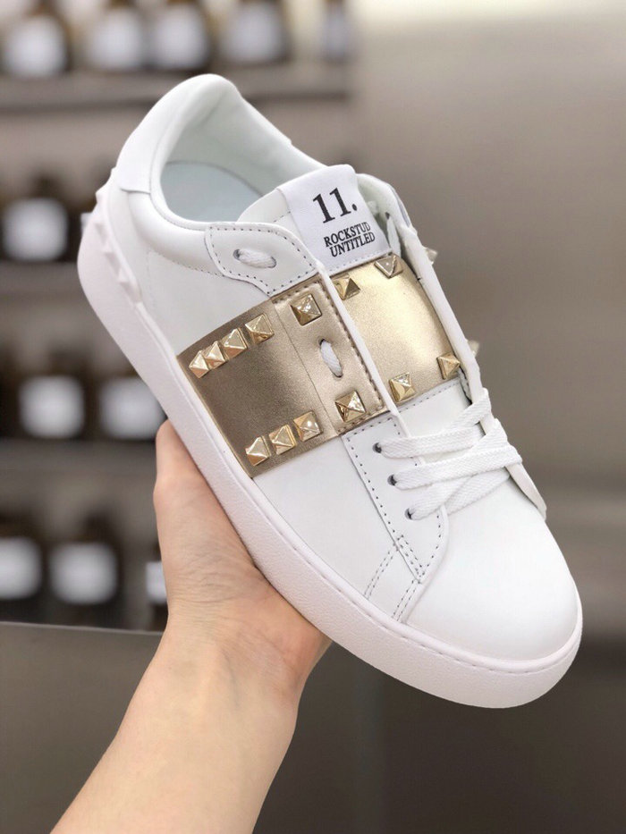 Valentino Garavani Rockstud Leather Sneakers White VS18061