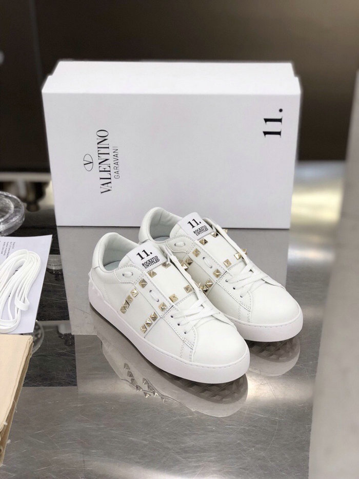 Valentino Garavani Rockstud Leather Sneakers White VS18062