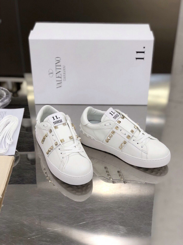 Valentino Garavani Rockstud Leather Sneakers White VS18062