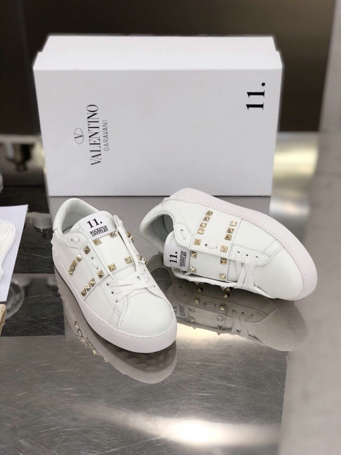 Valentino Garavani Rockstud Leather Sneakers White VS18062