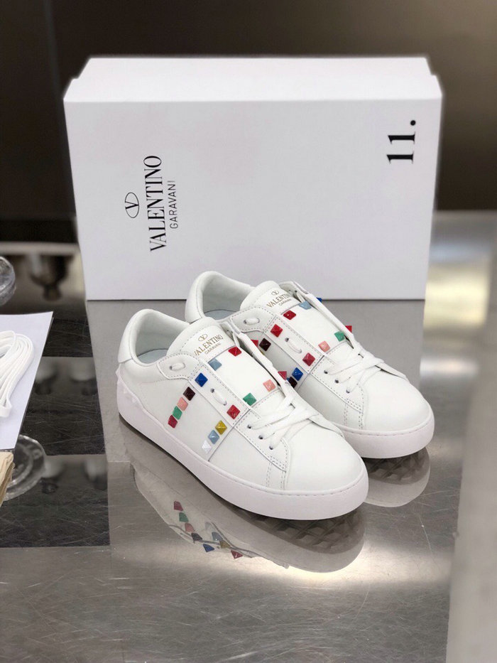 Valentino Garavani Rockstud Leather Sneakers White VS18063