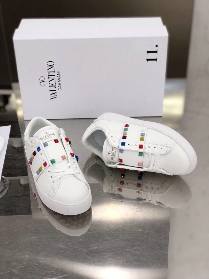 Valentino Garavani Rockstud Leather Sneakers White VS18063