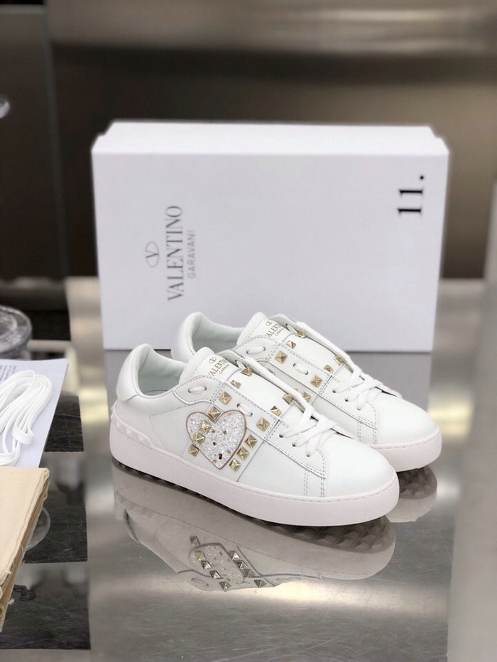 Valentino Garavani Rockstud Leather Sneakers White VS18065