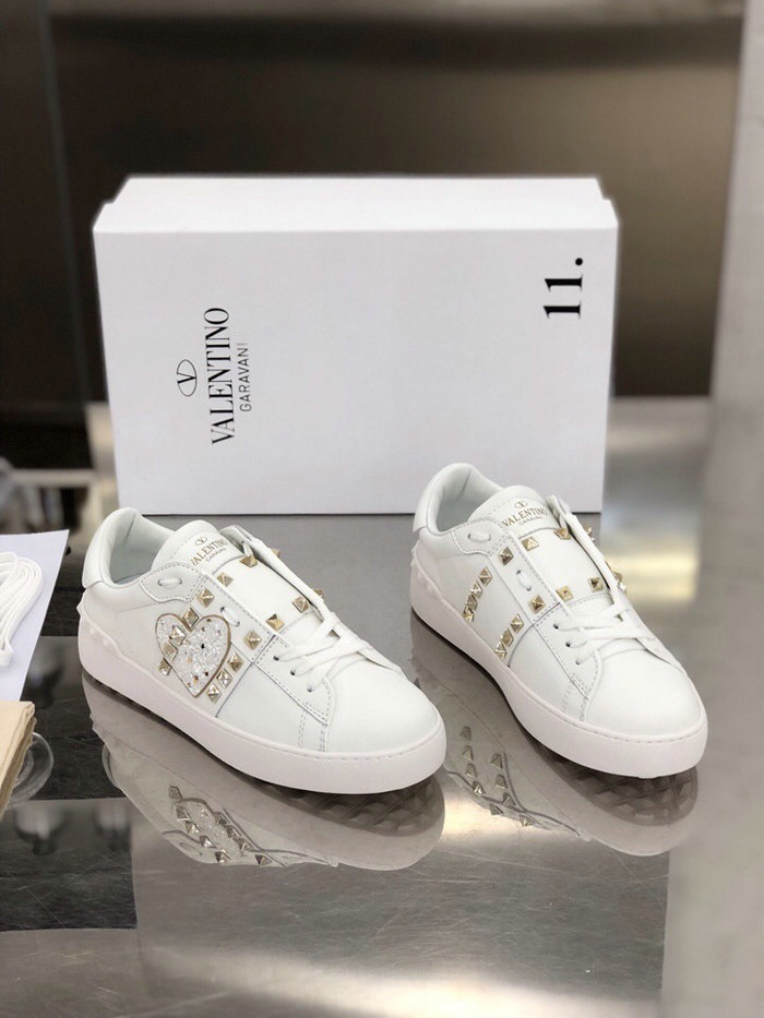 Valentino Garavani Rockstud Leather Sneakers White VS18065