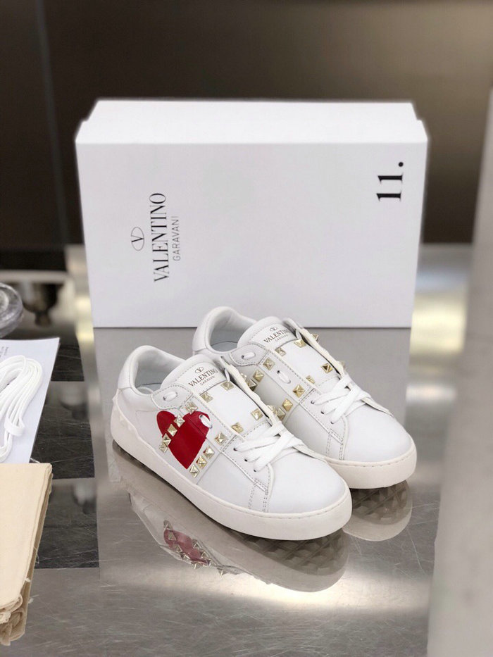 Valentino Garavani Rockstud Leather Sneakers White VS18066