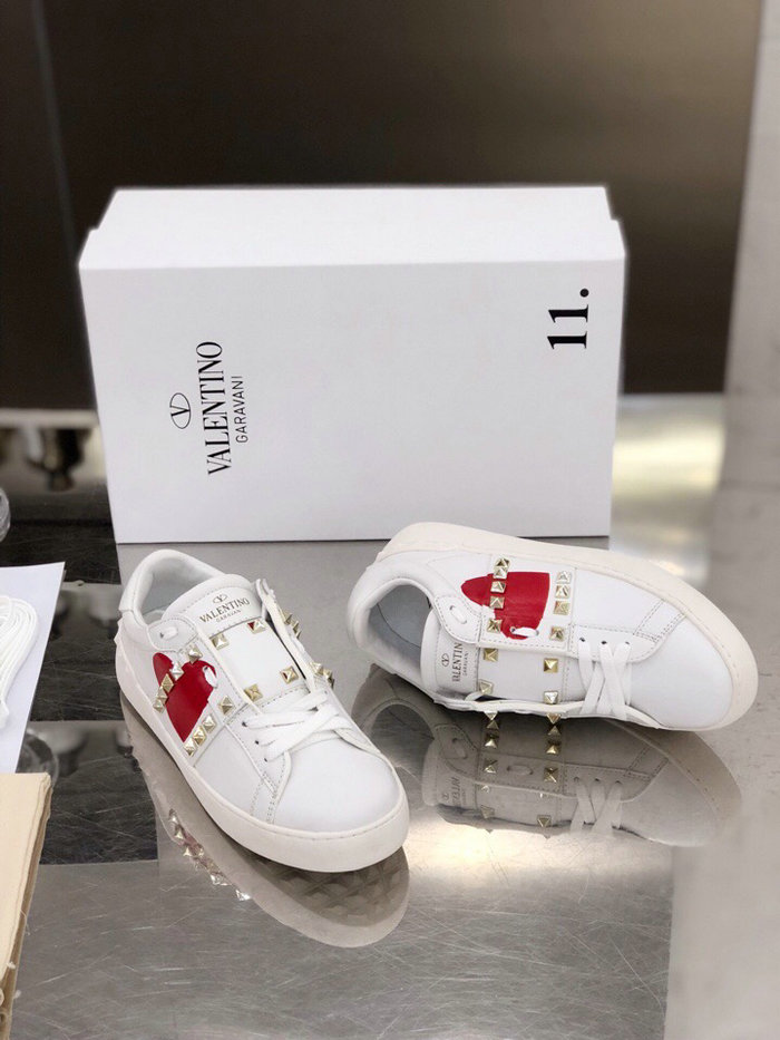 Valentino Garavani Rockstud Leather Sneakers White VS18066